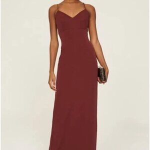 Toccin x RTR New without tags stunning long merlot colored dress size 2/small